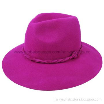 Fashionable Cheap Felt Cowboy Hat with Self-felt Twisted Band Trim
